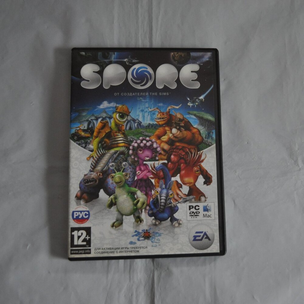 Russian Edition License Spore Galactic Windows/Mac 2008 PC DVD-ROM Computer Game